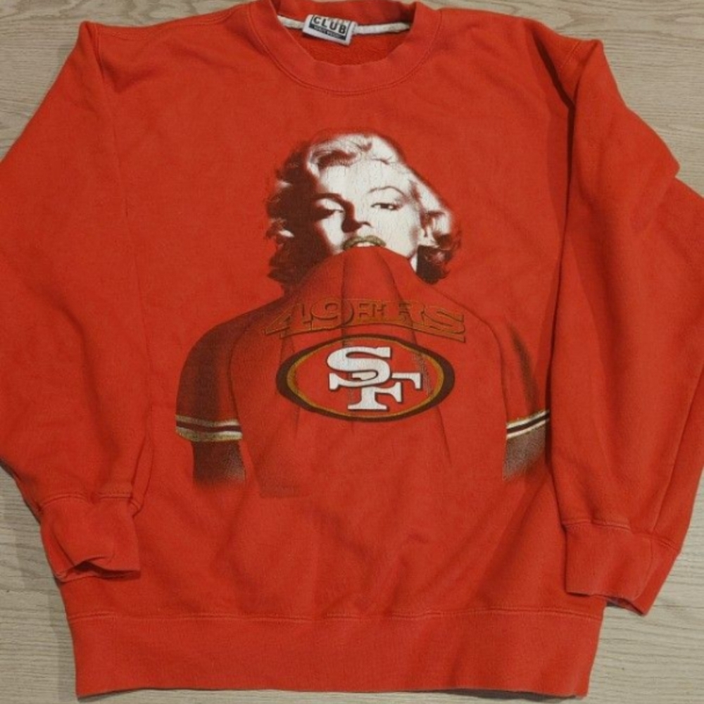 Excellent Condition Pro Club 49ers × Marilyn Monroe sweatshirt Size meduim
